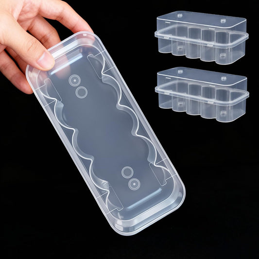 KBVASOTZ 2er-Pack 10-mL-Fläschchen-Organizer für Kühlschrank - 2x10 Fächer stapelbare Kunststoff-Aufbewahrungsbox, kühlschrank- und gefrierschrankgeeignet für Insulin, Peptide, Semaglutid & Diabetesbedarf