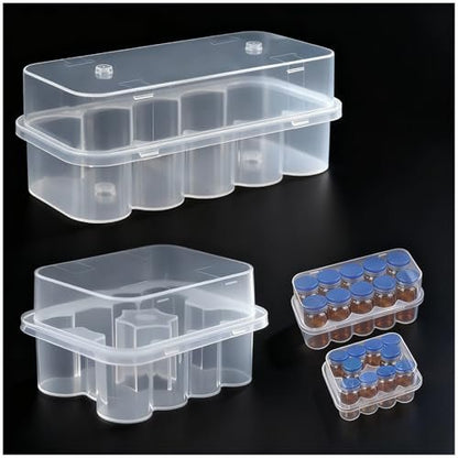 KBVASOTZ 20-Fach Kühlschrank-Organizer für 3ml & 10ml Vials | Stapelbare Peptid- & Insulin-Aufbewahrung für Kühlschrank/Gefrierschrank | Sicherer Vial-Halter für Diabetespflege, Medikamente, Semaglutid