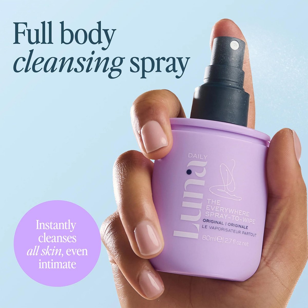 Luna Daily The Everywhere Spray-To-Wipe – Frischer Jasmin + Ylang Ylang | 80 ml