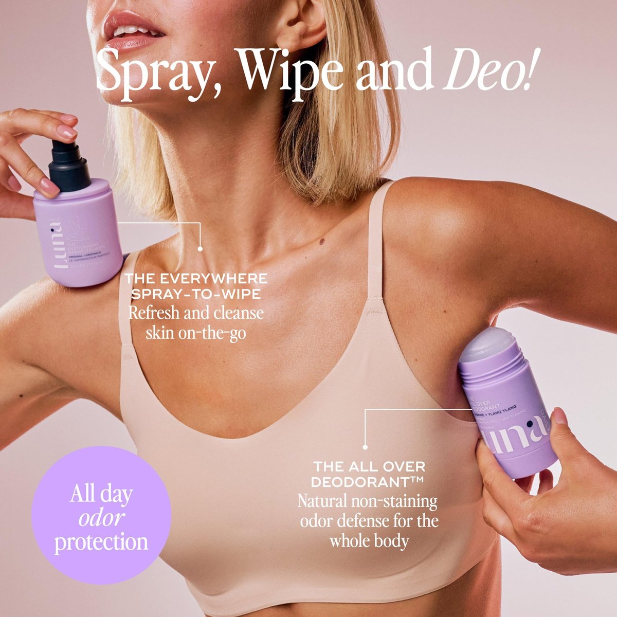 Luna Daily The Everywhere Spray-To-Wipe – Frischer Jasmin + Ylang Ylang | 80 ml