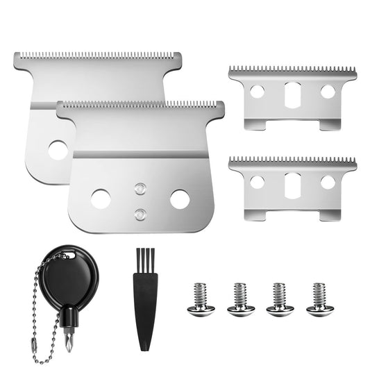 2er-Pack Ersatzklingen für Andis T-Outliner GTO, GO und SLS Trimmer - Silber