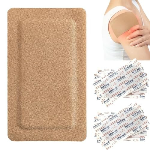 Geiserailie 24 Stück Extra Große Flexible Haftverbände 5 x 3 Zoll Sterile Stoffpflaster mit nicht haftendem Pad, latexfrei, schmerzfreies Entfernen für Wundversorgung und Erste Hilfe (Rechteck)