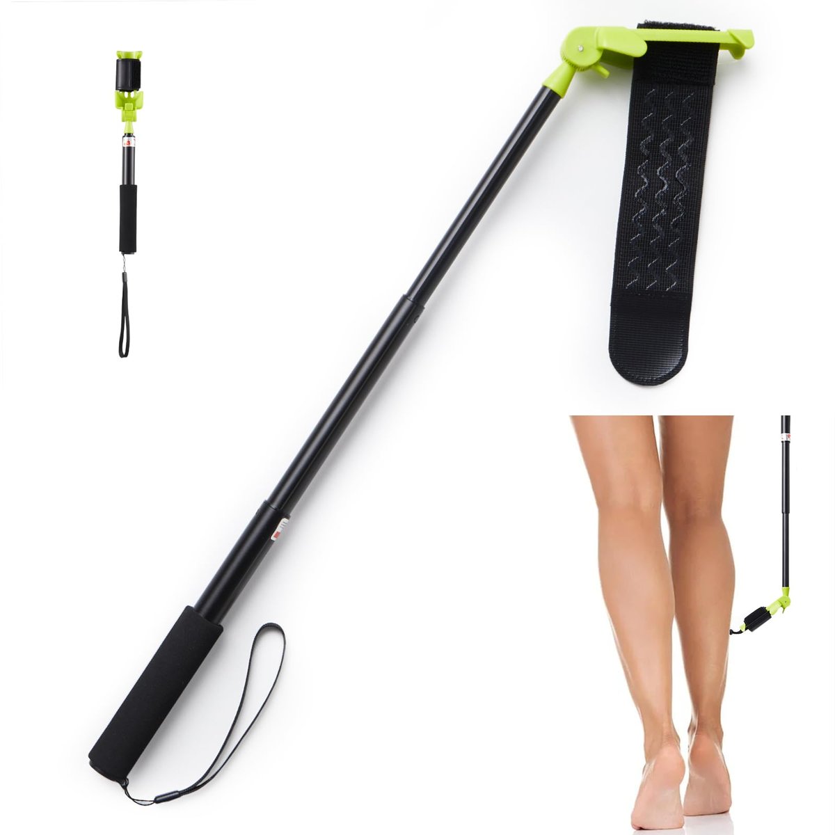 Rückenshaver Verlängerungsgriff – Langer Rasierergriff für Beine und Körper, verstellbarer Rückenrasierer mit Teleskopstiel 33–65 cm, ideal für Senioren und Selbstpflege