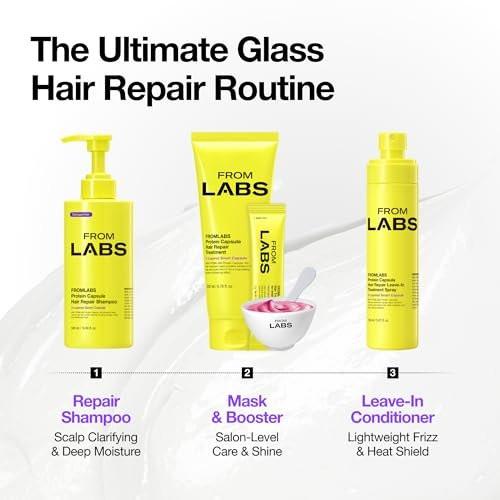 FROMLABS Protein Capsule Hair Repair Shampoo – Schuppenreinigung & Schadenreparatur, feuchtigkeitsspendend, sulfatfrei, farbsicher, für alle Haartypen, koreanische Beauty, 500 ml