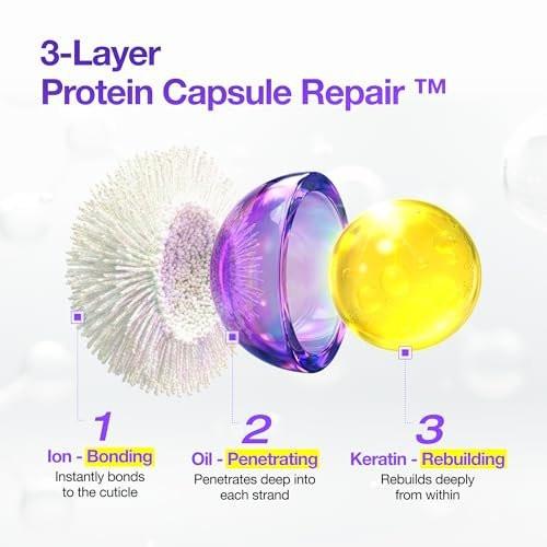 FROMLABS Protein Capsule Hair Repair Shampoo – Schuppenreinigung & Schadenreparatur, feuchtigkeitsspendend, sulfatfrei, farbsicher, für alle Haartypen, koreanische Beauty, 500 ml