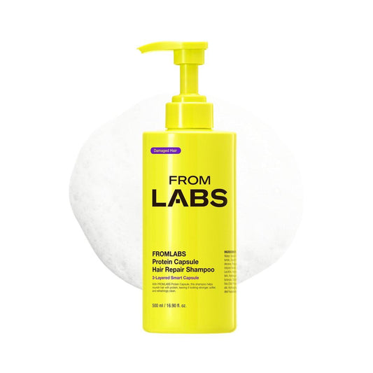 FROMLABS Protein Capsule Hair Repair Shampoo – Schuppenreinigung & Schadenreparatur, feuchtigkeitsspendend, sulfatfrei, farbsicher, für alle Haartypen, koreanische Beauty, 500 ml