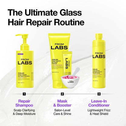 FROMLABS Protein Capsule Hair Repair Shampoo – Schuppenreinigung & Schadenreparatur, feuchtigkeitsspendend, sulfatfrei, farbsicher, für alle Haartypen, koreanische Beauty, 500 ml