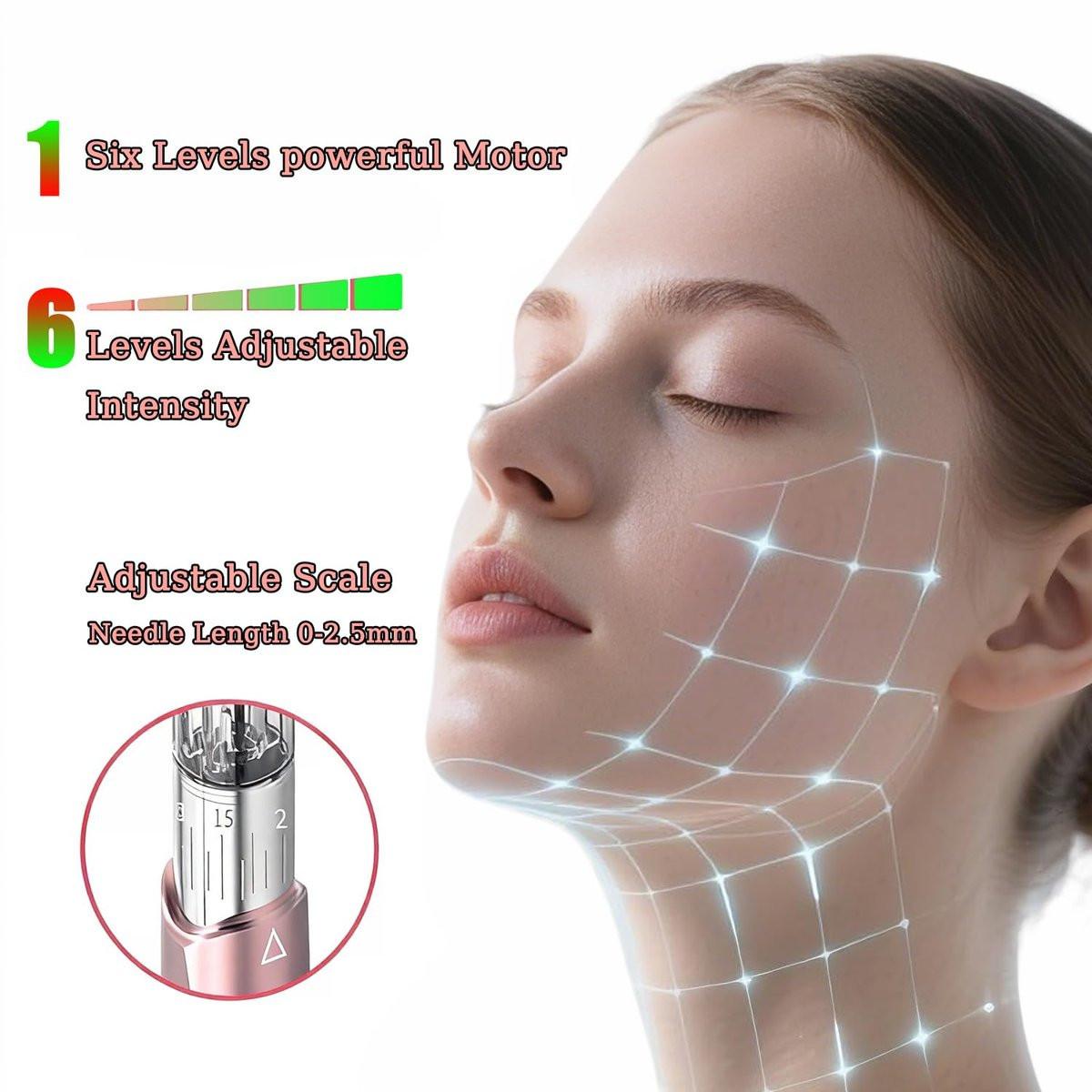 Derma Roller Pen 0,25 mm – Microneedling-Stift für Gesicht, Haare, Kopfhaut, Bart & Hautpflege zu Hause