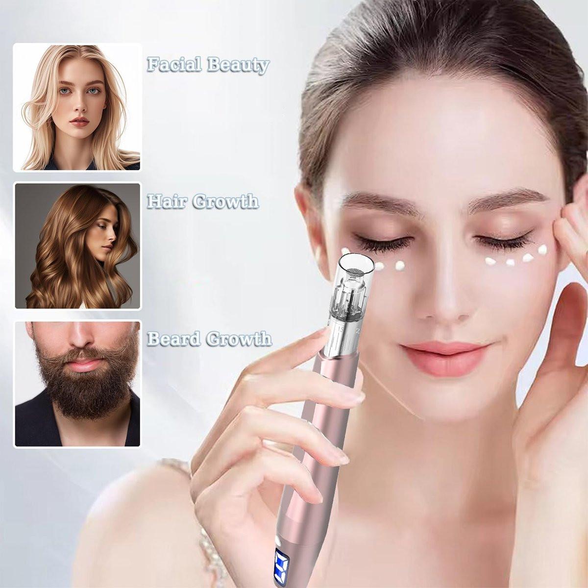 Derma Roller Pen 0,25 mm – Microneedling-Stift für Gesicht, Haare, Kopfhaut, Bart & Hautpflege zu Hause