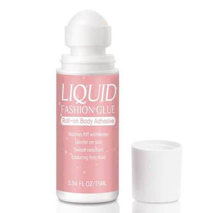 Body Adhesive für Kleidung Roll-On 2,54 Unzen – Schweißbeständiger & langanhaltender Körperkleber für Tänzer, Bühnenkleidung, Perücken, Socken, BHs & Kostüme