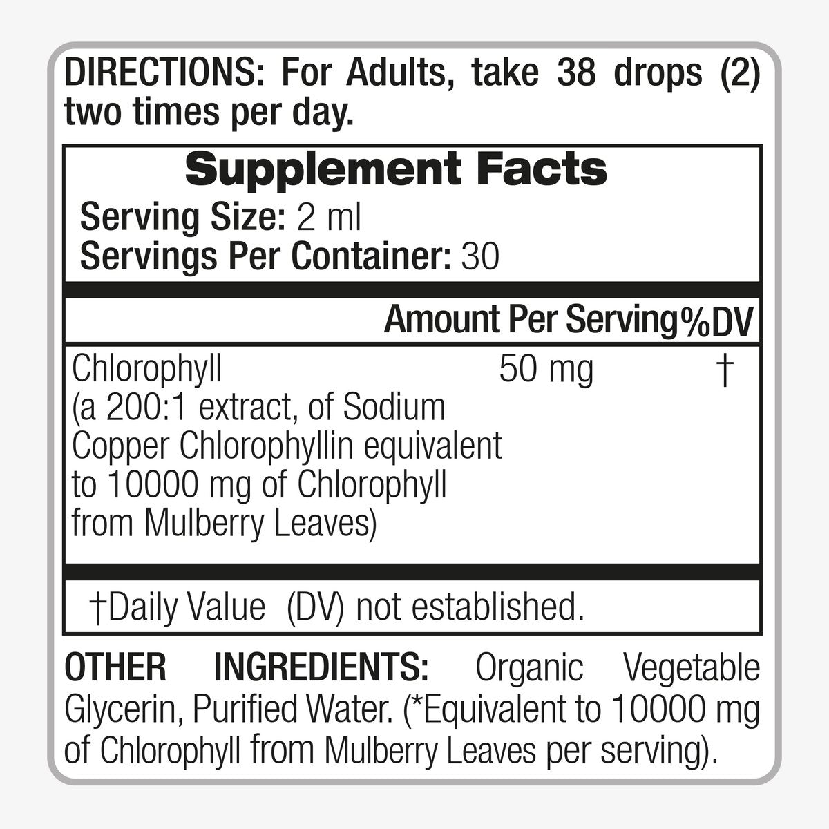 FITO MEDIC'S Lab | Flüssigchlorophyll | Chlorophyll-Tropfen | 50 mg pro Portion (200:1 Extrakt)