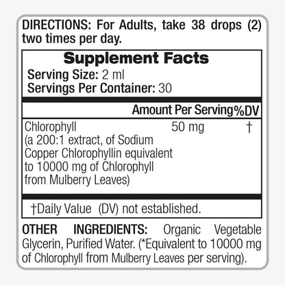FITO MEDIC'S Lab | Flüssigchlorophyll | Chlorophyll-Tropfen | 50 mg pro Portion (200:1 Extrakt)