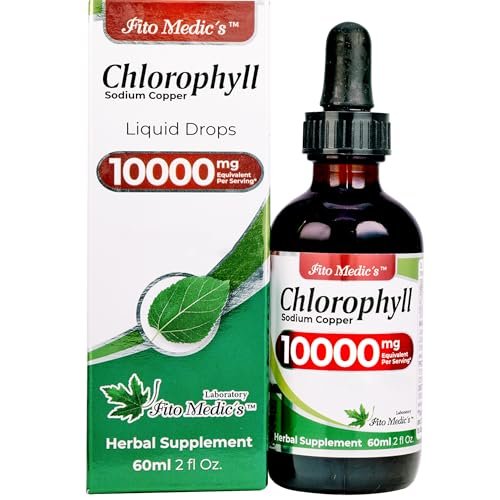 FITO MEDIC'S Lab | Flüssigchlorophyll | Chlorophyll-Tropfen | 50 mg pro Portion (200:1 Extrakt)