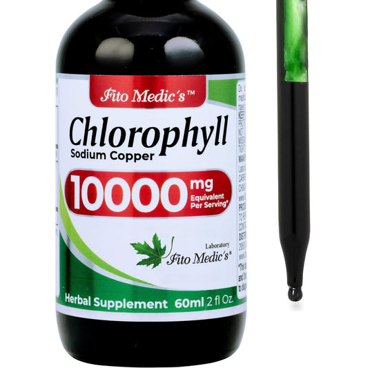 FITO MEDIC'S Lab | Flüssigchlorophyll | Chlorophyll-Tropfen | 50 mg pro Portion (200:1 Extrakt)