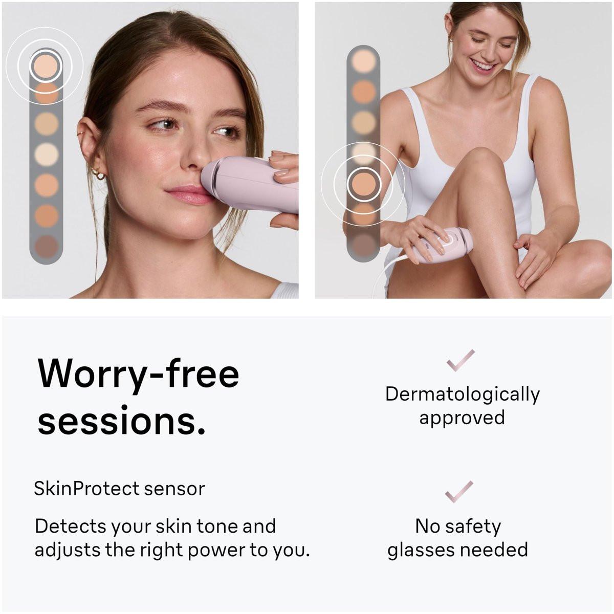 Braun IPL Mini, Silk·Expert Mini, Dauerhafte Haarentfernung für Frauen und Männer, IPL1111, Pink