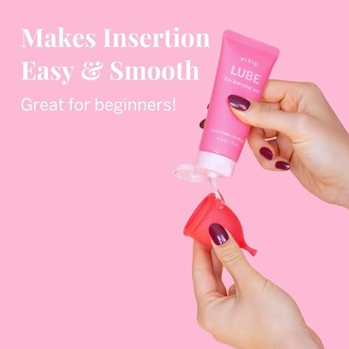 Pixie Cup Einführungsgel – Wasserbasiertes Gleitmittel für Menstruationstassen & -scheiben – Sanft, Duftfrei, Pflanzlich, Silikon- & Latexkompatibel – 75 ml Tube