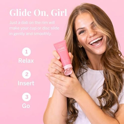 Pixie Cup Einführungsgel – Wasserbasiertes Gleitmittel für Menstruationstassen & -scheiben – Sanft, Duftfrei, Pflanzlich, Silikon- & Latexkompatibel – 75 ml Tube