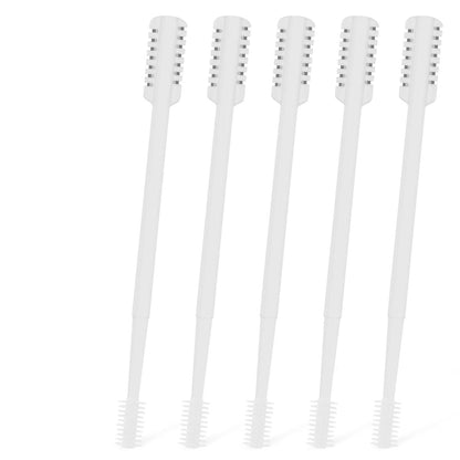 MIVZO 5er-Pack 2-in-1 Nasenhaarschneider, Doppelseitiger Nasenhaartrimmer, 360° drehbarer manueller Nasenhaartrimmer für Männer und Frauen, Reinweiß