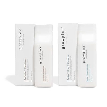 Growplex Revive Shampoo & Replenish Conditioner Bundle, Biotin Scalp Care System für Männer & Frauen, für voller und kräftiger aussehendes Haar täglich
