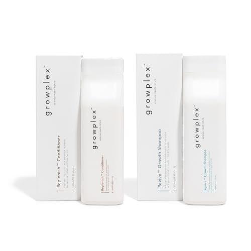 Growplex Revive Shampoo & Replenish Conditioner Bundle, Biotin Scalp Care System für Männer & Frauen, für voller und kräftiger aussehendes Haar täglich