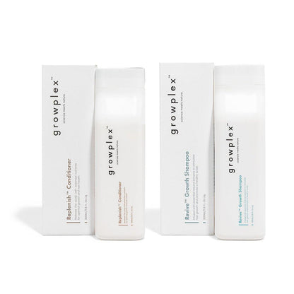 Growplex Revive Shampoo & Replenish Conditioner Bundle, Biotin Scalp Care System für Männer & Frauen, für voller und kräftiger aussehendes Haar täglich