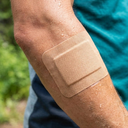 Geiserailie 12 Stück Flexible Extra Große Haftverbände 6" x 4" Große Sterile Stoff Atmungsaktive Haftverbände Bulk mit Nicht haftendem Pad, Latexfrei für Wundversorgung und Erste Hilfe Chirurgisch
