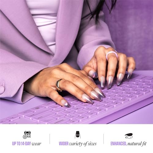 Kiss Core Press On Nägel 'Optimistic' – 32 Nägel, Nagelkleber, Manikürestab & Mini-Feile, Rot, Medium, Mandelform
