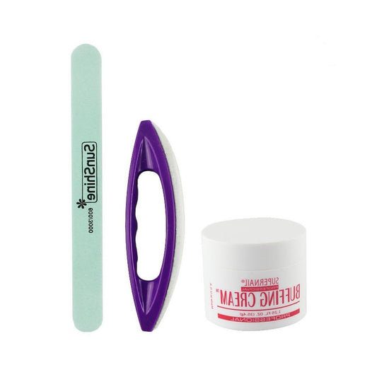 CXYNDFA Nagelbuffer und Glanzset – Maniküre-Set mit Fingerbuffer und Poliercreme für natürliche Nägel – Professionelles Maniküre-Pediküre-Set