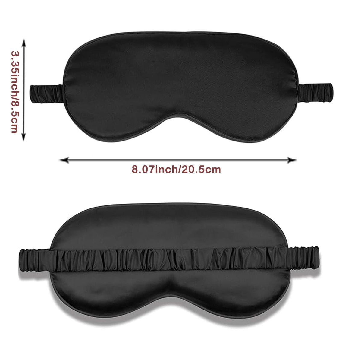3er-Set Satin Schlafmaske – Seidig weiche Augenmaske für völlige Dunkelheit, inkl. Aufbewahrungsbeutel und Scrunchy, Geschenkset