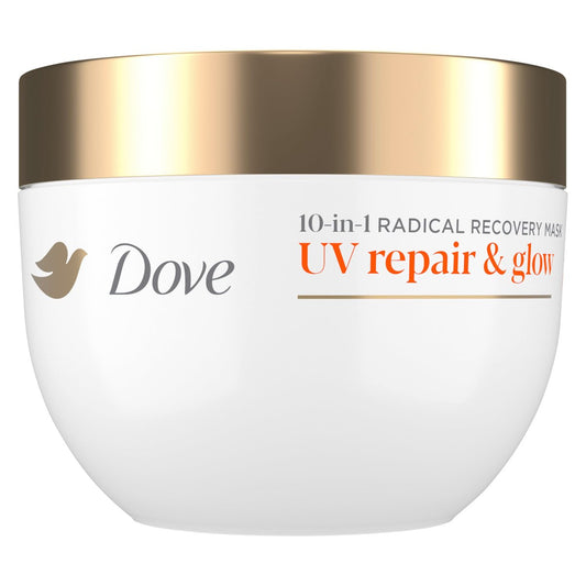 Dove Radical Recovery 10-in-1 Haarmaske 1 Stück UV-Reparatur & Glanz Tiefenreparatur von 99% UV-Haarschäden mit schmelzenden Lumi-Perlen 9,2 oz