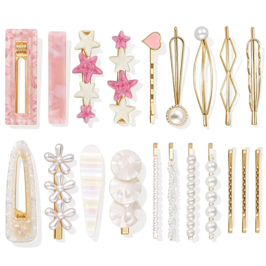 20 Stück dekorative Haarklammern, Mode Haaraccessoires Hochzeit Bobby Pins, Perlen Haarspangen für Frauen und Mädchen, niedliche Haarclips für kurzes und feines Haar, Geburtstagsgeschenke