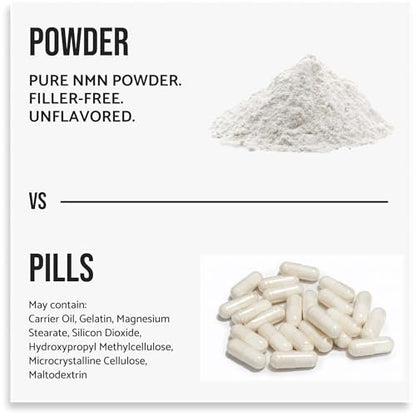 WHYZ Reines NMN-Pulver – Nicotinamid-Mononukleotid, schnell löslich, ungewürzt, vegan, non-GMO, 50 g