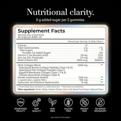 Wellneum Kollagen-Peptide Gummies – Zuckerfrei, 3000mg Multi-Kollagen-Boost für Haare, Haut & Nägel, mit Keratin, Biotin, Hyaluronsäure, Vitamin C & Zink, 60 Stück (Himbeer-Geschmack)