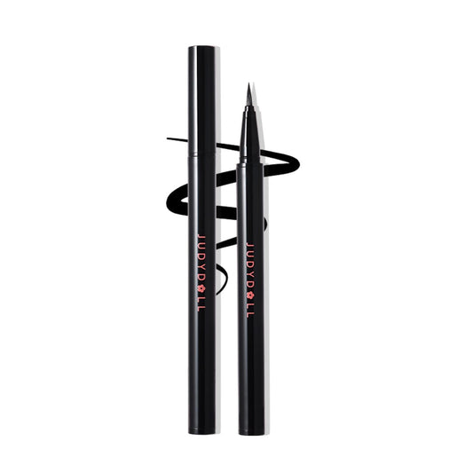 JUDYDOLL Intensiver Schwarzer Flüssig-Eyeliner - Wasserdicht, Schmutzabweisend, Lang anhaltend, Ultrafeine Pinselspitze, Einfaches Gleiten, Ideal für Katzenaugen & Wings, Anfängerfreundlich