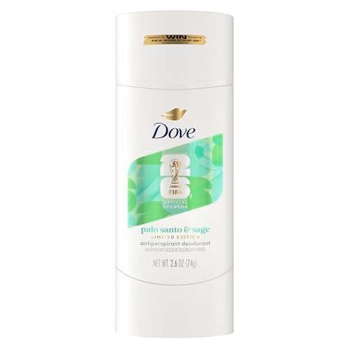 Dove Palo Santo & Sage Antitranspirant Stick – 72h Schweiß- & Geruchsschutz, Pro-Ceramid-Technologie, Alkoholfrei, FIFA Limited Edition Design, 2,6 oz