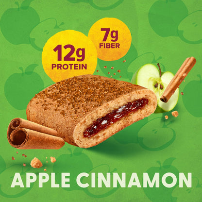 Pure Protein Apfel-Zimt Soft Baked Proteinriegel – 12g Protein, 7g Ballaststoffe, Vollkorn-Frühstücksriegel, ballaststoffreich, einzeln verpackte Proteinsnacks für unterwegs – 10er Pack