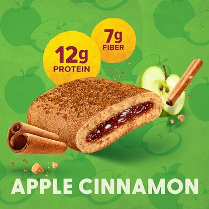 Pure Protein Apfel-Zimt Soft Baked Proteinriegel – 12g Protein, 7g Ballaststoffe, Vollkorn-Frühstücksriegel, ballaststoffreich, einzeln verpackte Proteinsnacks für unterwegs – 10er Pack