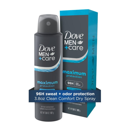 DOVE MEN + CARE Antitranspirant Spray Clean Comfort Maximaler Schweißschutz 96-Stunden-Komfort 3,8 oz