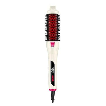 Infiniti PRO CONAIR 1,5 Zoll Infrarot-Thermobürste – Ionen-Heizhaarstyler mit 4 Heizstufen bis 400°F, Keramikzylinder für Volumen und Locken, digitale Heißbürste, Weiß