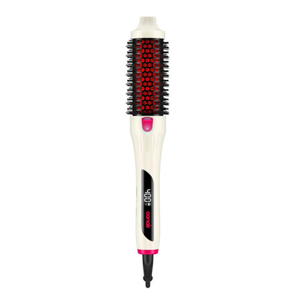 Infiniti PRO CONAIR 1,5 Zoll Infrarot-Thermobürste – Ionen-Heizhaarstyler mit 4 Heizstufen bis 400°F, Keramikzylinder für Volumen und Locken, digitale Heißbürste, Weiß