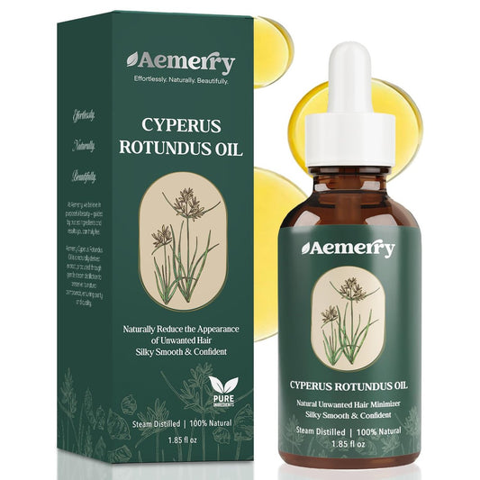 Cyperus Rotundus Öl: Natürliches Haarwuchshemmer Serum für Gesicht & Körper, Feuchtigkeitsspendend & Hautberuhigend für alle Hauttypen