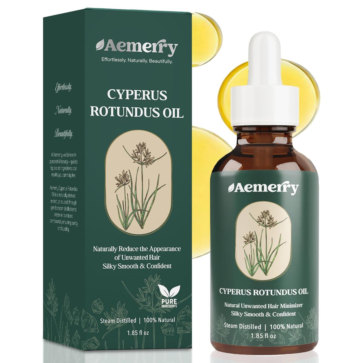 Cyperus Rotundus Öl: Natürliches Haarwuchshemmer Serum für Gesicht & Körper, Feuchtigkeitsspendend & Hautberuhigend für alle Hauttypen