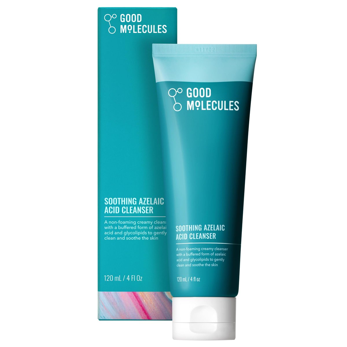 Good Molecules Soothing Azelaic Acid Cleanser – Sanfte, cremige, nicht schäumende Gesichtsreinigung für fettige & empfindliche Haut – vegan & parfümfrei – 120 ml