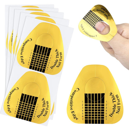 RAQEHO 200 Nagelformen für Builder Gel – Stabile Nagelverlängerungsformen für Acrylnägel, Papier-Nagelform-Aufkleber zum Modellieren von Mandel- und Sargformen, Nagelbedarf für Zuhause & Salon