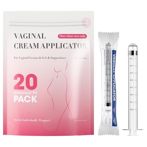 BeHerk Disposable Vaginal Cream Applicators – 8ml Lube Injector Syringes mit glatter Spitze, Dosierungsmarkierungen, passend für die meisten Gleitmittel, Cremes und Gele, sterilisiert und einzeln verpackt, 20 Stück
