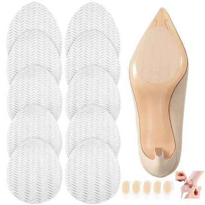 5 Paar Klare, rutschfeste Schuhsohlen-Aufkleber, Fersenschutz für Stilettos, Pumps & Abendschuhe – Transparente Anti-Rutsch-Pads