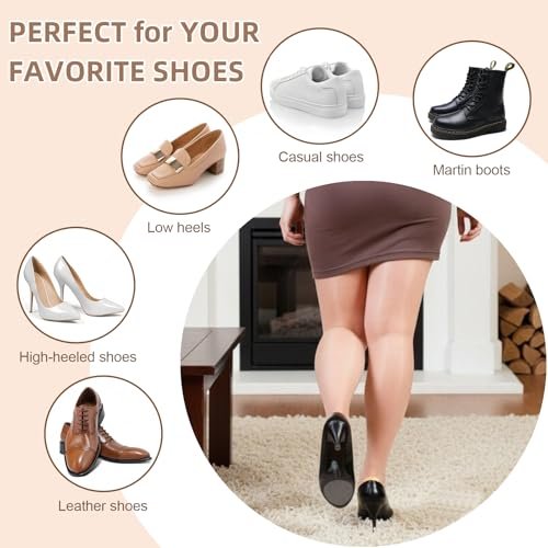 5 Paar Klare, rutschfeste Schuhsohlen-Aufkleber, Fersenschutz für Stilettos, Pumps & Abendschuhe – Transparente Anti-Rutsch-Pads