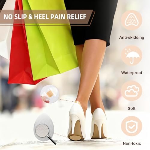5 Paar Klare, rutschfeste Schuhsohlen-Aufkleber, Fersenschutz für Stilettos, Pumps & Abendschuhe – Transparente Anti-Rutsch-Pads