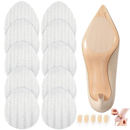 5 Paar Klare, rutschfeste Schuhsohlen-Aufkleber, Fersenschutz für Stilettos, Pumps & Abendschuhe – Transparente Anti-Rutsch-Pads