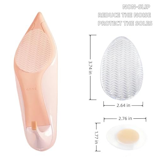 5 Paar Klare, rutschfeste Schuhsohlen-Aufkleber, Fersenschutz für Stilettos, Pumps & Abendschuhe – Transparente Anti-Rutsch-Pads